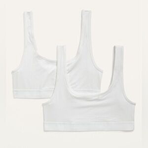 NEW - Old Navy Supima® Cotton-Blend Bralette Top 2-Pack. Xsmall. White.
